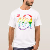 LGBTQ Pride Flag Regenboogkerstkerstkerstman T-shirt (Voorkant)