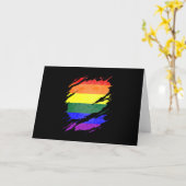 LGBTQ Pride Flag Ripped onthullen Kaart (Gele Bloem)