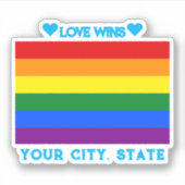 LGBTQ Pride Flag Sticker (Voorkant)