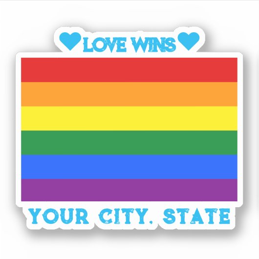 LGBTQ Pride Flag Sticker (Voorkant)