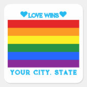 LGBTQ Pride Flag Vierkante Sticker (Voorkant)