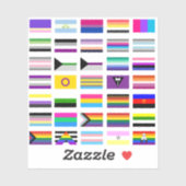 LGBTQ+ Pride Flags Sticker (Vel)