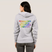 LGBTQ++ Pride - Geboorteplaats: Aarde. Ras: Mensel Hoodie (Achterkant volledig)
