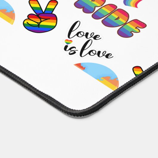 LGBTQ+ Pride gepersonaliseerde bureaumat (Hoek)