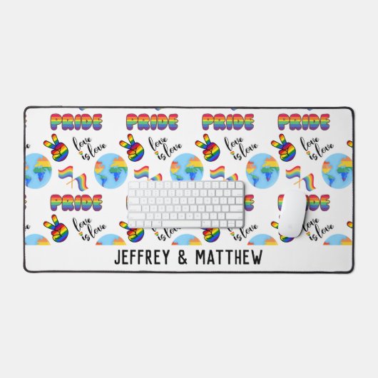 LGBTQ+ Pride gepersonaliseerde bureaumat (Keyboard & Muis)