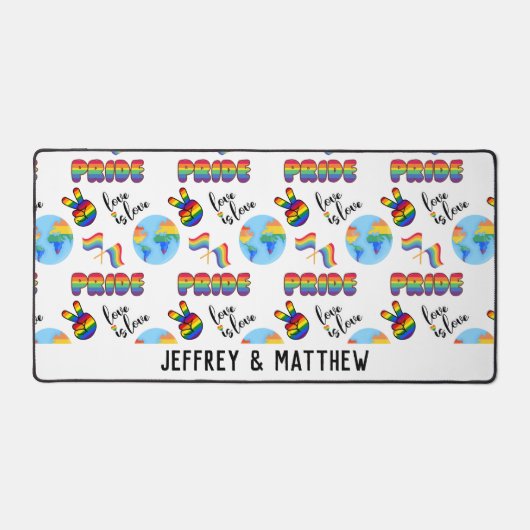 LGBTQ+ Pride gepersonaliseerde bureaumat (Voorkant)