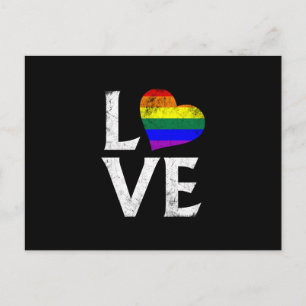 LGBTQ Pride Gestapelde liefde Briefkaart