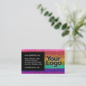 LGBTQ Pride Glitter Rainbow Make-up artistieke Log Visitekaartje (Staand voorkant)