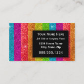 LGBTQ Pride Glitter Rainbow makeup Artiest Bling Visitekaartje (Achterkant)