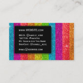 LGBTQ Pride Glitter Rainbow makeup Artiest Bling Visitekaartje (Voorkant)