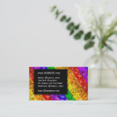 LGBTQ Pride Glitter Rainbow makeup Artiest Bling Visitekaartje (Staand voorkant)