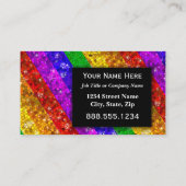 LGBTQ Pride Glitter Rainbow makeup Artiest Bling Visitekaartje (Achterkant)