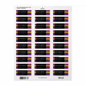 LGBTQ Pride Glitter Rainbow Professional Adres Etiket (Full Sheet)
