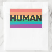 LGBTQ pride Humane regenboogvlag Rechthoekige Sticker (Tas)