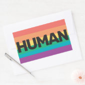 LGBTQ pride Humane regenboogvlag Rechthoekige Sticker (Envelop)
