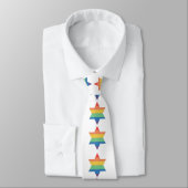 LGBTQ Pride Jewish Star Rainbow Stropdas (Gebonden)