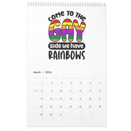 LGBTQ Pride Kalender (Mar 2026)