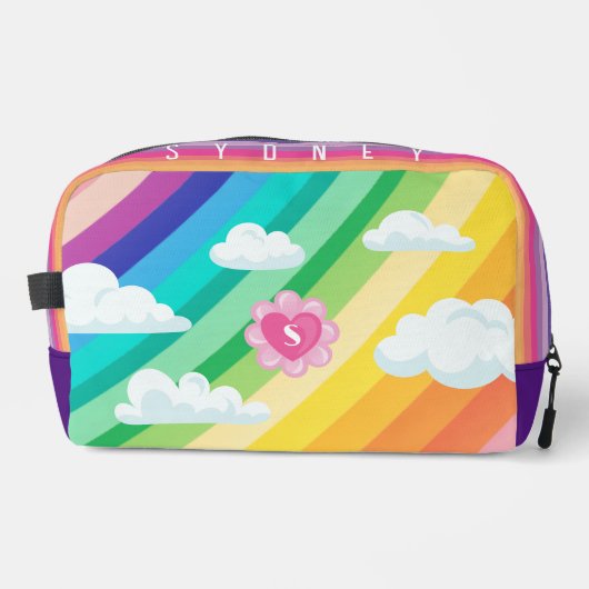 LGBTQ+ Pride Kleurrijke Regenboog Liefde Naam & Mo Toilettasje (Voorkant)