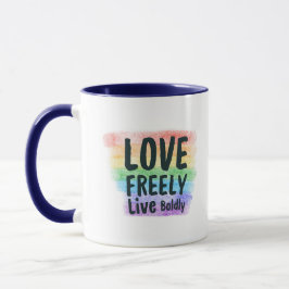 LGBTQ+ Pride koffiemok Levendige regenboog liefdes Mok