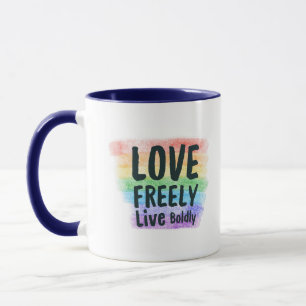 LGBTQ+ Pride koffiemok Levendige regenboog liefdes Mok
