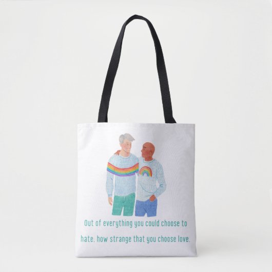 LGBTQ+ Pride Kunst Tote Bag (Voorkant)