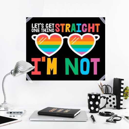 LGBTQ-pride Laten we één ding rechtzetten dat ik n Poster