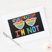 LGBTQ-pride Laten we één ding rechtzetten dat ik n Rechthoekige Sticker (Envelop)