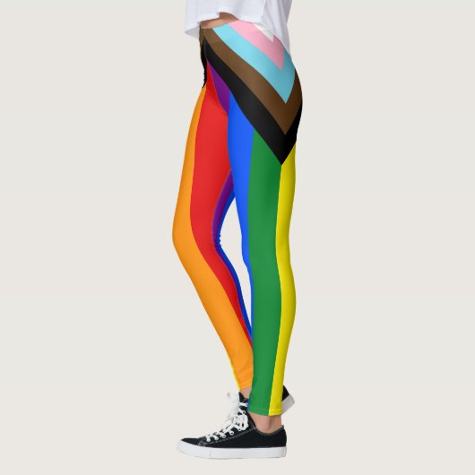 LGBTQ & Pride Leggings - Regenboog Progressie Vlag (Links)