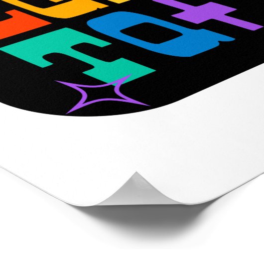 LGBTQ+. PRIDE+LGBT. Regenboog Poster (Hoek)