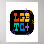 LGBTQ+. PRIDE+LGBT. Regenboog Poster (Voorkant)