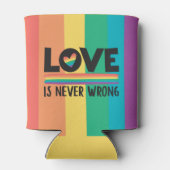 LGBTQ Pride liefde is nooit verkeerde regenboogvla Blikjeskoeler (Achterkant)