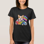 LGBTQ Pride Love Corgi T-shirt (Voorkant)