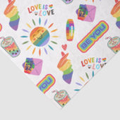 LGBTQ + Pride Love is Love Wrapping Tissue Paper Tissuepapier (Detail)