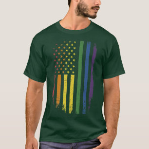 LGBTQ+ pride maand Amerikaanse Amerikaanse regenbo T-shirt