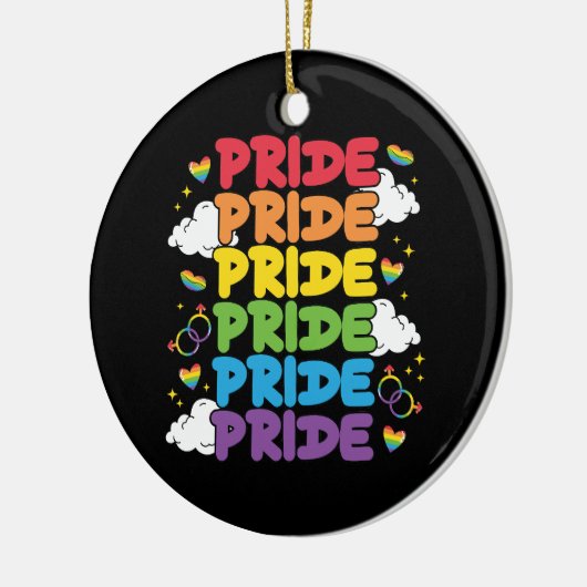 LGBTQ - Pride Maand Keramisch Ornament (Links)