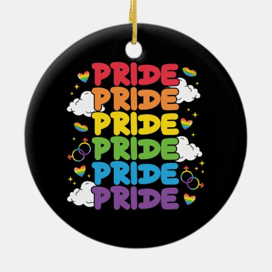 LGBTQ - Pride Maand Keramisch Ornament (Achterkant)