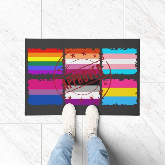 LGBTQ Pride maand Stripes vlaggen Deurmat (Binnen)