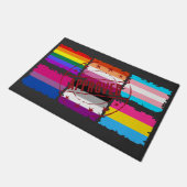 LGBTQ Pride maand Stripes vlaggen Deurmat (Schuin)