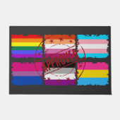 LGBTQ Pride maand Stripes vlaggen Deurmat (Voorkant)