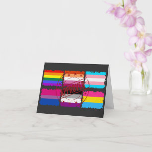 LGBTQ Pride maand Stripes vlaggen Kaart