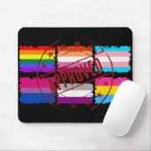 LGBTQ Pride maand Stripes vlaggen Muismat (Met muis)