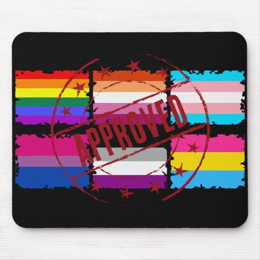 LGBTQ Pride maand Stripes vlaggen Muismat (Voorkant)