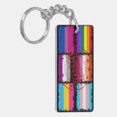LGBTQ Pride maand Stripes vlaggen Sleutelhanger (Voorkant Links)
