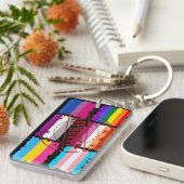 LGBTQ Pride maand Stripes vlaggen Sleutelhanger (Voorkant Rechts)