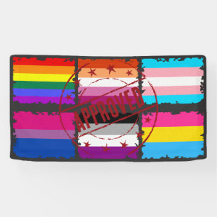 LGBTQ Pride maand Stripes vlaggen Spandoek