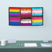 LGBTQ Pride maand Stripes vlaggen Spandoek (Beurs)