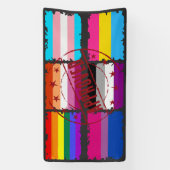 LGBTQ Pride maand Stripes vlaggen Spandoek (Verticaal)