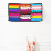 LGBTQ Pride maand Stripes vlaggen Spandoek (Insitu)