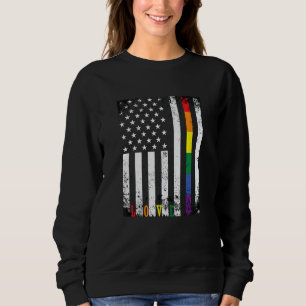 LGBTQ Pride Maand US Amerikaanse Regenboogvlag Lie Trui