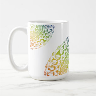 LGBTQ+ Pride Mandala Mok-kleurrijk Symbolisch Ontw Koffiemok